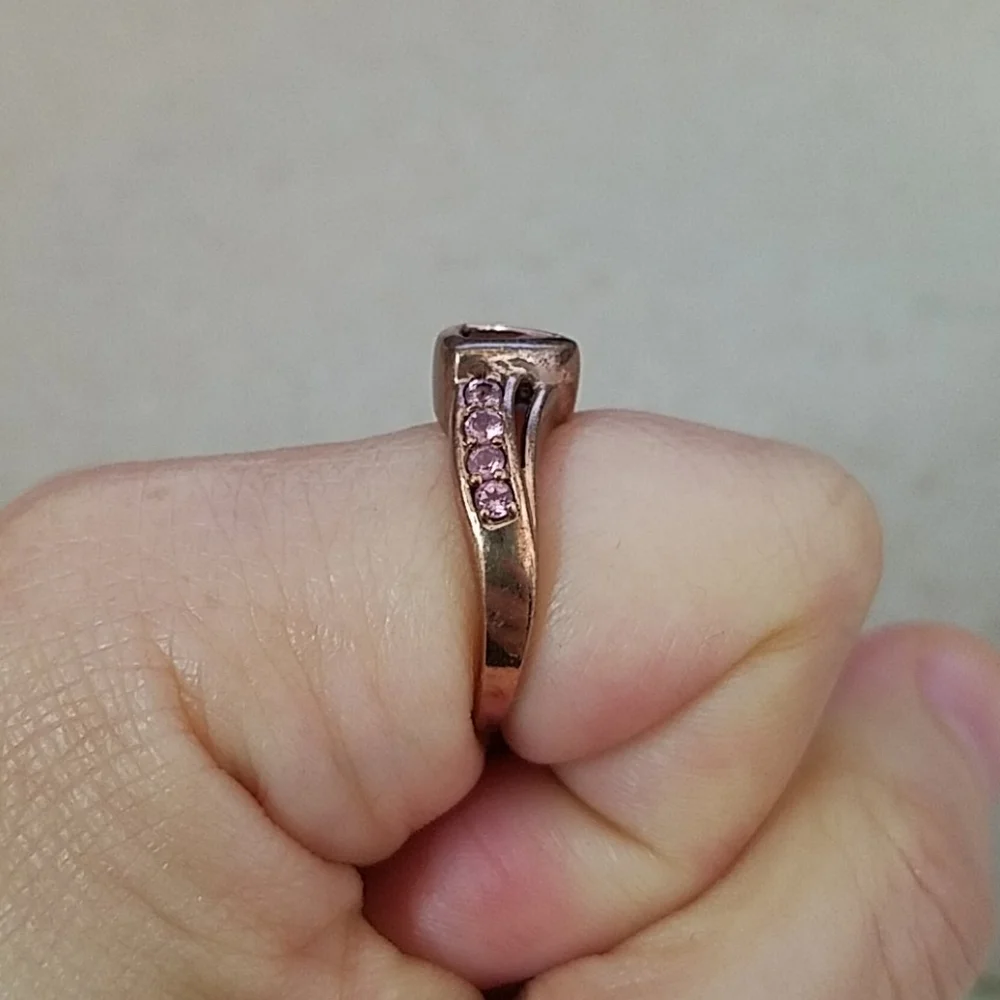 Sterling Silver and Red Stone Ring